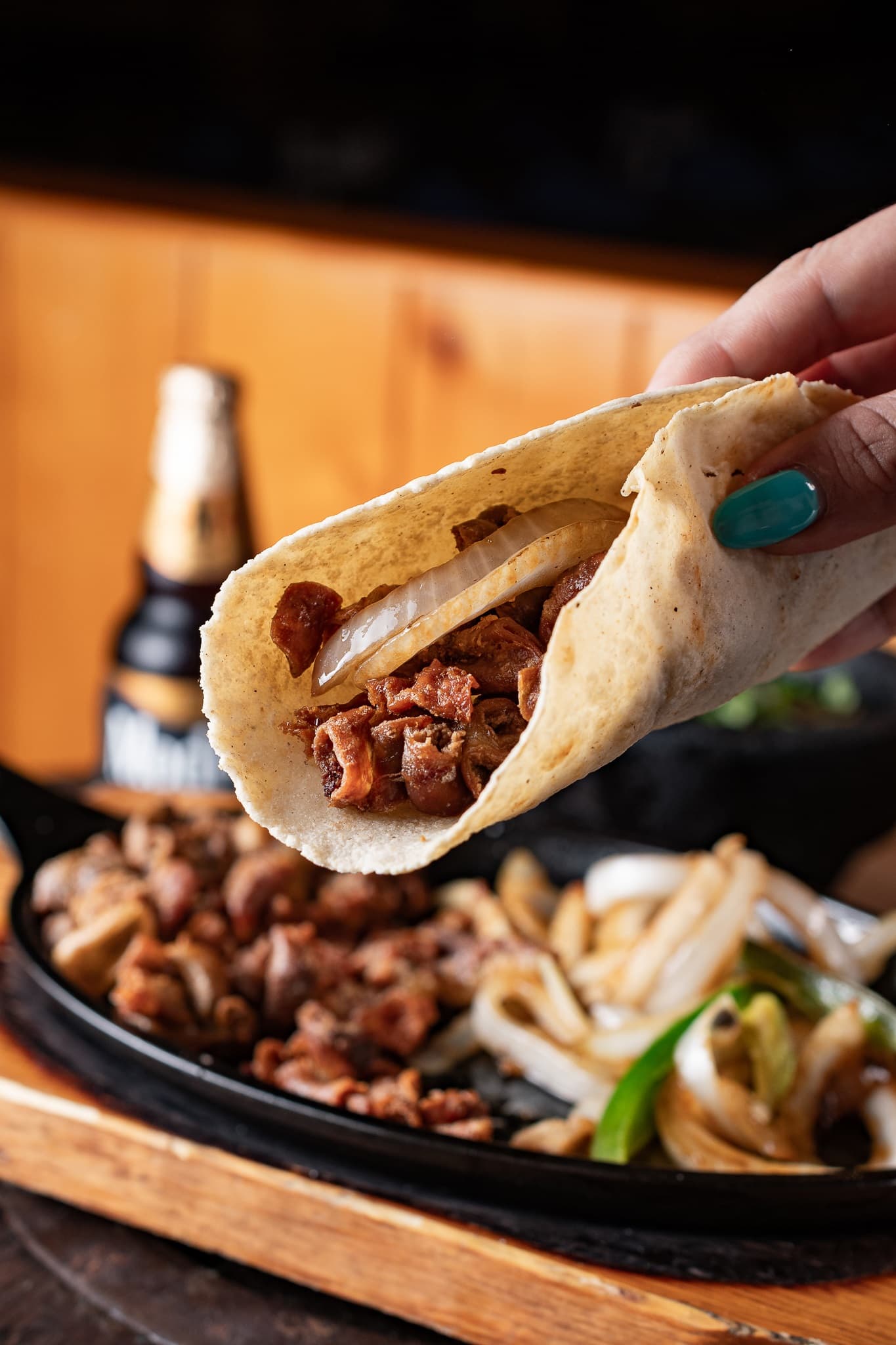 Taco de fajitas
